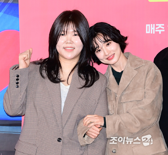 이영서 감독-배우 방효린-이준-정광수 감독-배우 배윤경-김아영-배은혜 감독-배우 문동혁이 11일 오후 서울 영등포동 CGV영등포에서 열린 2025 KBS 2TV 단막 프로젝트 '러브 : 트랙' 제작발표회에 참석하고 있다. [사진=정소희 기자]