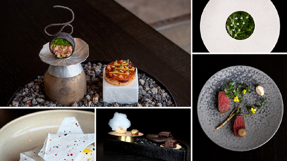 프랑스 마크롱 대통령과 이승준 셰프 [사진=다이닝 룸 바이 윌로뜨]