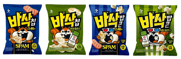 바삭칩, 바삭팝콘 제품. [사진=CJ제일제당]