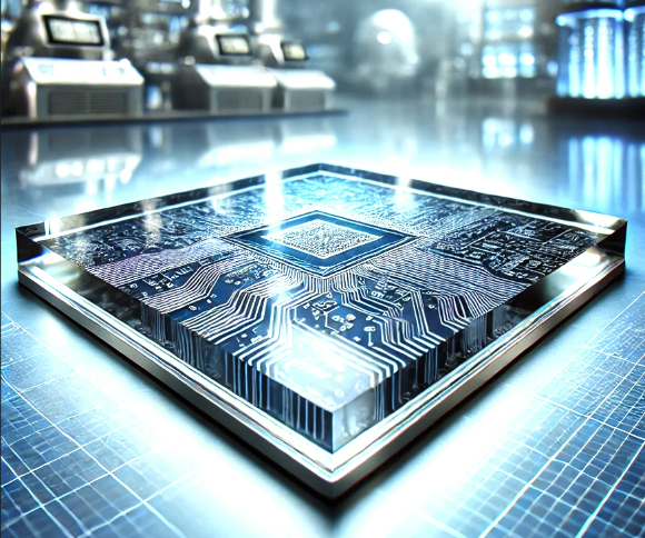 SKC가 CES 2025에 전시한 유리기판. [사진=SKC]