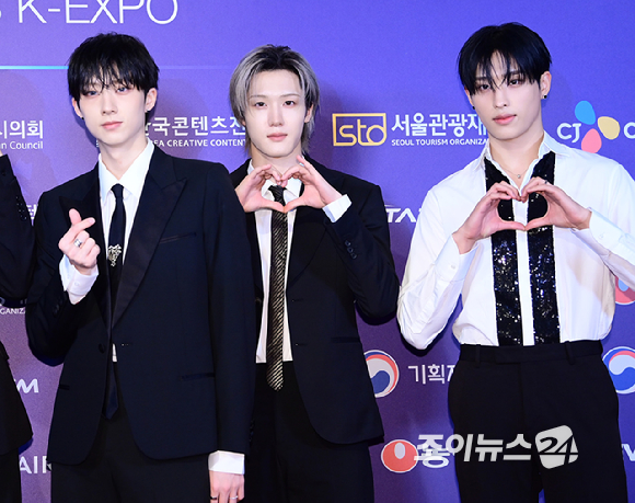 그룹 피원하모니(P1Harmony)가 28일 오후 서울 소공동 롯데호텔에서 열린 '2025 NEWSIS 한류엑스포'에 참석하고 있다. [사진=정소희 기자]