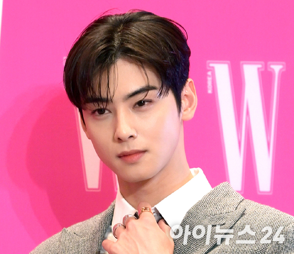 지난 2022년 아스트로 차은우가 서울 종로구 당주동 포시즌스호텔서울에서 열린 더블유 코리아 제17회 유방암 인식 향상 캠페인 자선 행사에 참석하고 있다. [사진=정소희 기자]