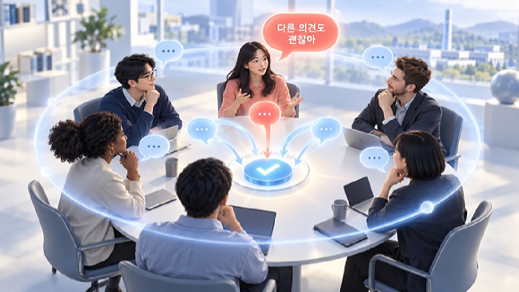 안정그룹애착이 만들어졌을 때 집단 내에서 다른 의견이 많이 제시되고 건강한 조직을 만드는데 큰 도움이 되는 것으로 분석됐다(AI 생성 이미지). [사진=KAIST]