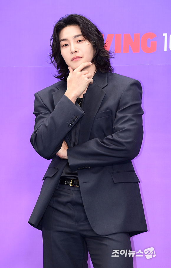 배우 김재영이 14일 오전 서울 마포구 상암동 스탠포드호텔에서 열린 티빙 오리지널 시리즈 '내가 떨릴 수 있게' 제작발표회에 참석하고 있다. [사진=정소희 기자]