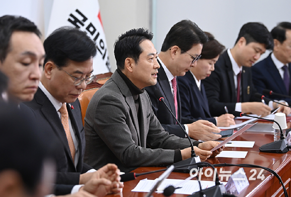 장동혁 국민의힘 대표가 18일 서울 여의도 국회에서 열린 최고위원회의에서 발언하고 있다. [사진=곽영래 기자]