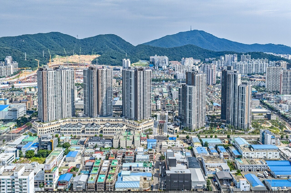 제일건설이 시공한 '제일풍경채 계양 위너스카이' 전경. [사진=제일건설]