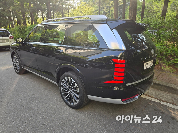 현대차 '디 올 뉴 팰리세이드' 하이브리드 정측면. [사진=김종성 기자]
