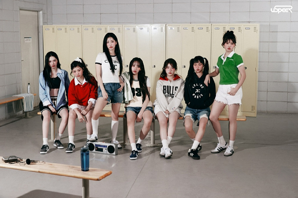 USPEER(여원, 소이, 시안, 서유, 다온, 채나, 로아) 'SPEED ZONE' 콘셉트 포토. [사진=알비더블유, WM엔터테인먼트]