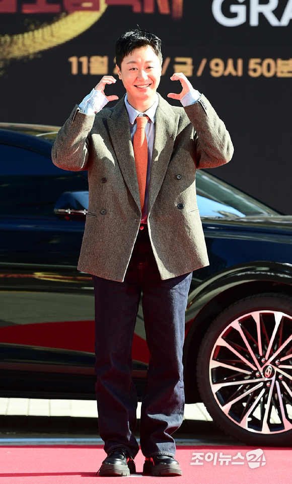 배우 배유람이 18일 오후 서울 양천구 목동 SBS 정문에서 열린 SBS 새 금토드라마 '모범택시3' 레드카펫 포토행사에 참석하고 있다. [사진=정소희 기자]