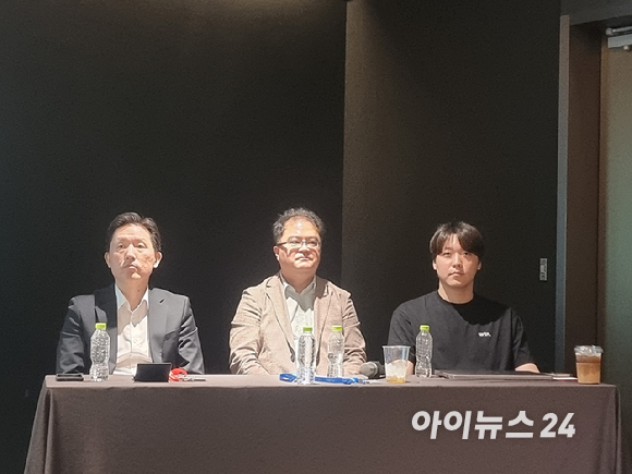 지기성 구글 클라우드 코리아 사장이 8일 오전 서울 강남구 아셈타워에서 열린 미디어 브리핑에서 사업 전략을 발표하고 있다. [사진=윤소진 기자]