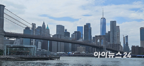 미국 뉴욕의 고층 빌딩 숲 전경. [사진=박지은 기자]