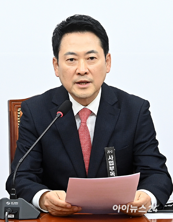 장동혁 국민의힘 대표가 5일 서울 여의도 국회에서 열린 최고위원회의에서 발언하고 있다. [사진=곽영래 기자]