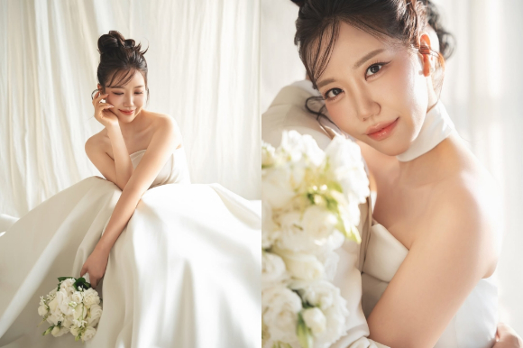 가수 김희진이 웨딩 사진을 공개했다. [사진=김희진 공식 SNS]