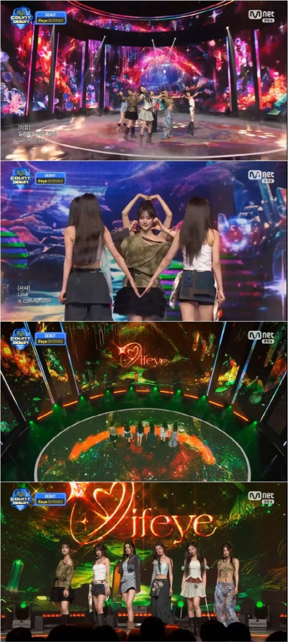 이프아이가 음악방송 데뷔를 기념해 사진촬영을 하고 있다. [사진=하이헷엔터테인먼트]
