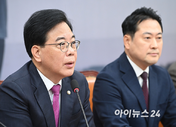 송언석 국민의힘 원내대표가 11일 서울 여의도 국회에서 열린 최고위원회의에서 발언하고 있다. [사진=곽영래 기자]