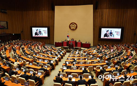 김기현 국민의힘 대표가 20일 오전 서울 여의도 국회에서 열린 제407회 국회(임시회) 제5차 본회의에서 국정에 관한 교섭단체 대표연설을 하고 있다. [사진=곽영래 기자]