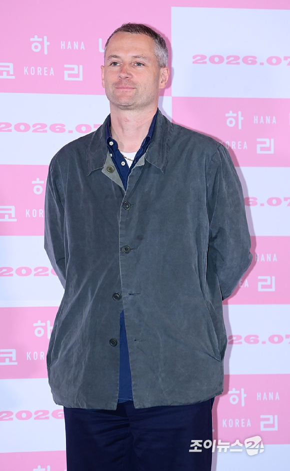 프레드릭 쇨베르 감독과 최성재(샤론 최) 각본가가 26일 오후 서울 CGV용산아이파크몰에서 열린 영화 '하나 코리아'(감독 프레드릭 쇨베르) 언론시사회에 참석하고 있다. [사진=정소희 기자]