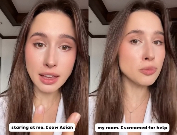 홀로 일본을 여행하던 중 숙소로 예약한 한 호텔 침대 밑에 수상한 남성이 숨어있는 것을 발견했다는 우크라이나 여성의 주장이 전해졌다. 사진은 나탈리 코멘코가 찍은 사건 당시 출동한 경찰의 모습. [사진=나탈리 코멘코 SNS]