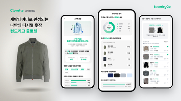 런드리고, 세탁 데이터 기반 디지털 옷장 '클로렛' 공개