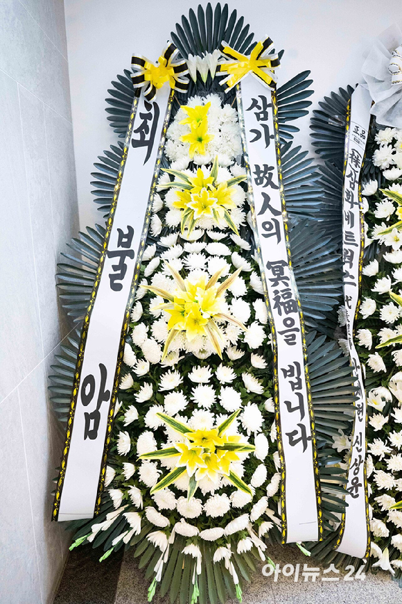 향년 91세를 일기로 별세한 원로 배우 겸 전 국회의원 이순재의 빈소가 25일 서울아산병원 장례식장에 마련됐다. 고인의 영정사진 모습. [사진=사진공동취재단]