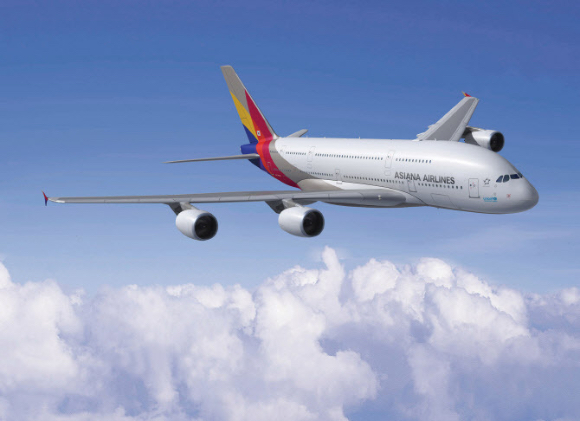아시아나항공 A380 항공기. [사진=아시아나항공]