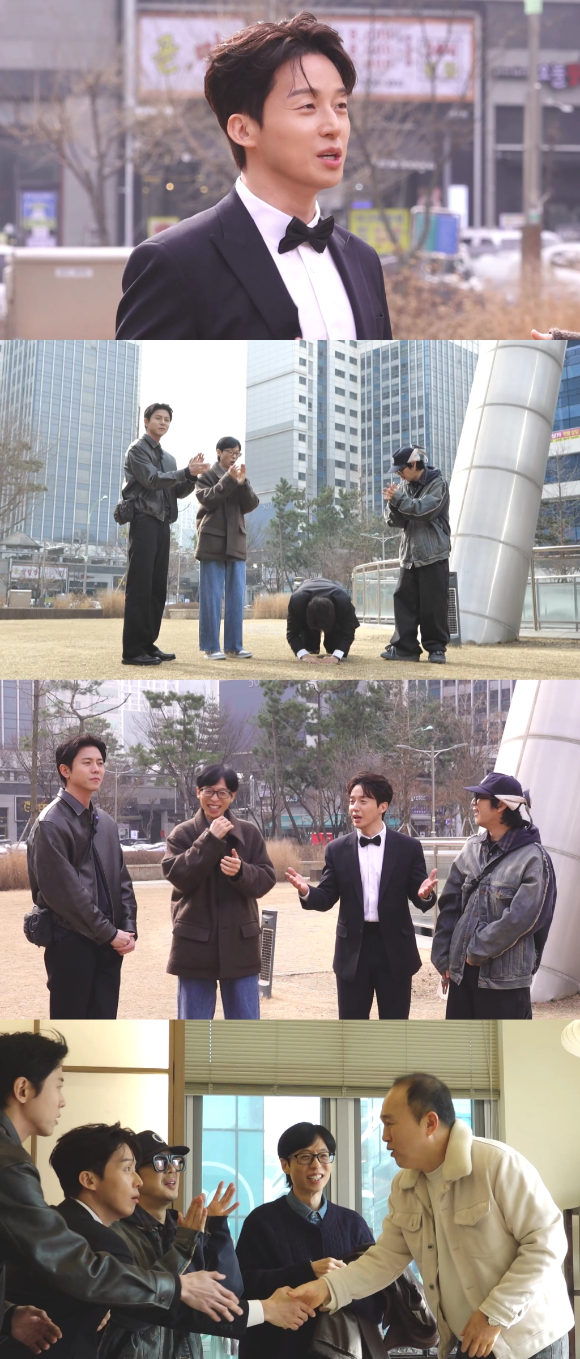 허경환이 '놀면 뭐하니?' 고정멤버가 된 뒤 첫 녹화에 참석하고 있다. [사진=MBC]