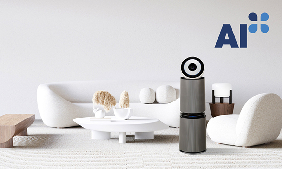 LG전자는 21일 공감지능(AI)으로 실내 공기질까지 관리하는 'LG 퓨리케어 오브제컬렉션 AI+ 360˚ 공기청정기'를 출시했다. [사진=LG전자]