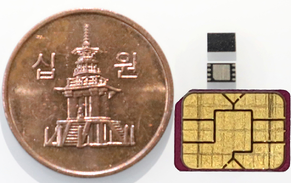 LG유플러스가 ICTK 홀딩스와 함께 ‘물리적 복제 방지기능(PUF)’을 적용한 초소형 내장형 가입자식별모듈(eSIM)을 개발했다. [사진=LGU+]
