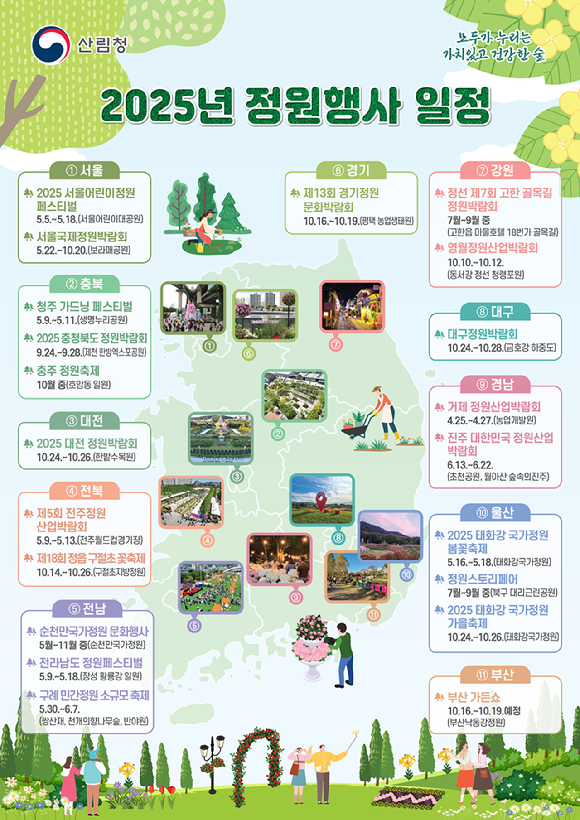 2025년 정원행사 인포그래픽 [사진=산림청]