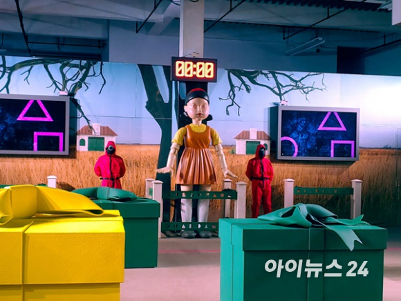 미국 로스앤젤레스에 개장한 넷플릭스 '오징어 게임: 더 트라이얼' 체험관. [사진=권용삼 기자]