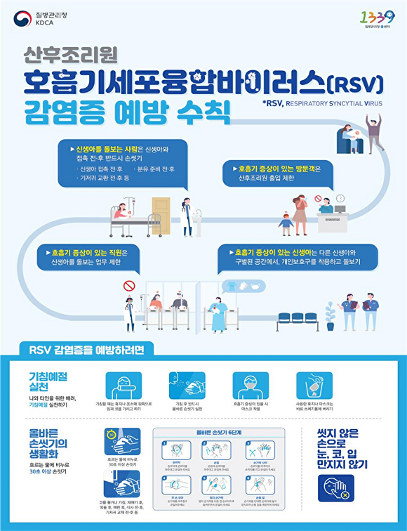 호흡기세포융합바이러스(RSV) 감염증 예방수칙 포스터. [사진=부산광역시]