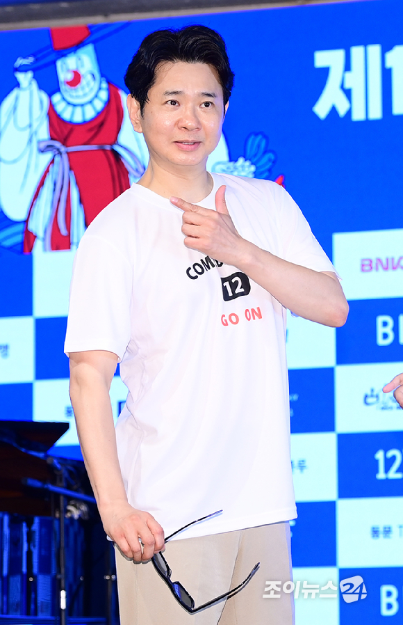코미디언 박성호가 2일 오후 서울 종로구 낙원상가에서 열린 제12회 부산국제코미디페스티벌(BICF) 공식 기자회견에 참석하고 있다. [사진=정소희 기자]