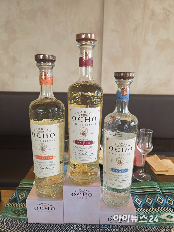 프리미엄 데킬라 오초 3종. [사진=구서윤 기자]
