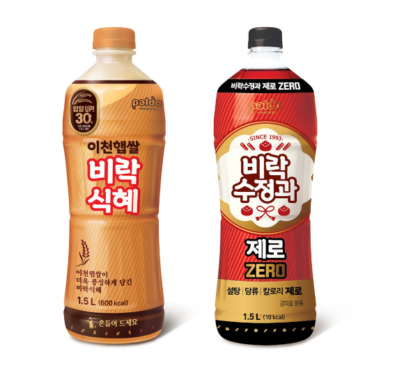 팔도 신제품 이천햅쌀 비락식혜 1.5L&middot;비락수정과 제로. [사진=팔도]