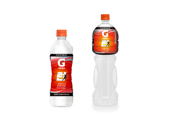 게토레이 런 600ml, 1.5L 제품. [사진=롯데칠성음료]