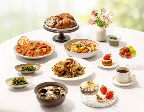 켄싱턴호텔앤리조트는 내달 20일까지 전국 9개 지점에서 제철 식재료를 활용한 봄 시즌 조식 뷔페를 운영한다. [사진=이랜드파크]