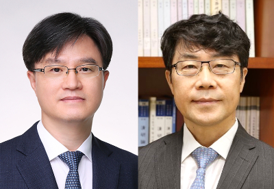 조희대 대법원장이 18일 이재명 대통령에게 노태악 정 대법관 후임으로 제청한 손봉기 대구지법 부장판사(왼쪽)와 이흥구 대법관 후임으로 제청한 김성수 서울고법 부장판사 [사진=대법원]