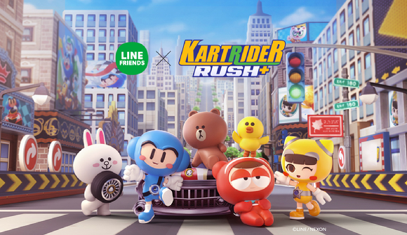 카트라이더 러쉬플러스와 만난 카카오프렌즈. [사진=넥슨]