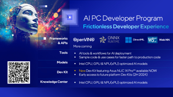 인텔이 27일 발표한 AI PC 소프트웨어 개발자 및 하드웨어 벤더를 위한 신규 프로그램. [사진=인텔]
