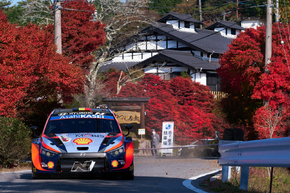 '2022 월드랠리챔피언십' 일본 랠리에 참가한 현대자동차 'i20 N Rally1 하이브리드' 경주차의 모습. [사진=현대자동차]