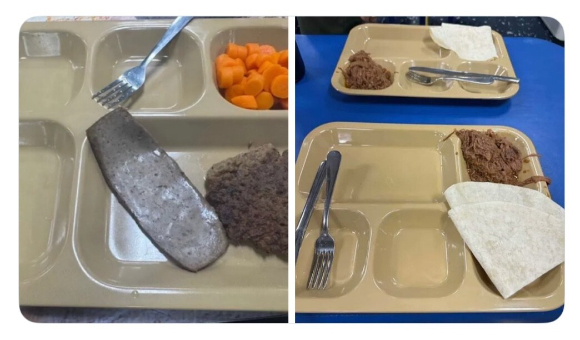 USA투데이가 공개한 미군 병사들에게 제공된 식사 [사진=엑스 화면 캡쳐]