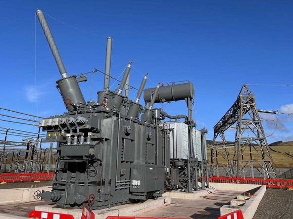 효성중공업이 2025년 영국 스코틀랜드에 설치한 초고압변압기 [사진=효성중공업]