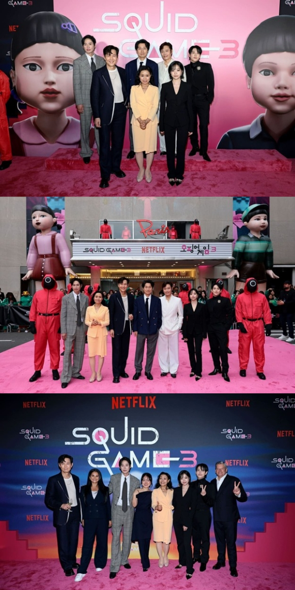 '오징어 게임' 시즌3 황동혁 감독과 배우들이 뉴욕 프리미어 이벤트를 통해 전 세계 팬들과 만나고 있다. [사진=넷플릭스]
