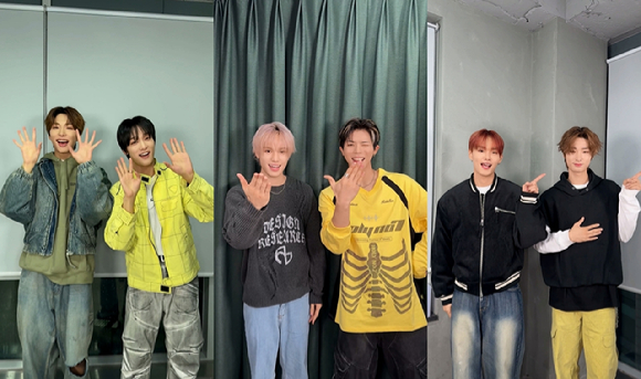 비디유 제이창, 승훈, 김민서가 빅오션(Big Ocean) 멤버들과 한 명씩 짝을 이뤄 '머스트 해브 러브' 챌린지를 선보였다. [사진=오르카뮤직]