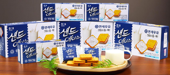 샌드에이스 우유크림. [사진=해태제과 제공]