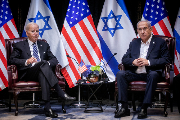 조 바이든(왼쪽) 미국 대통령과 베냐민 네타냐후 이스라엘 총리. [사진=뉴시스]
