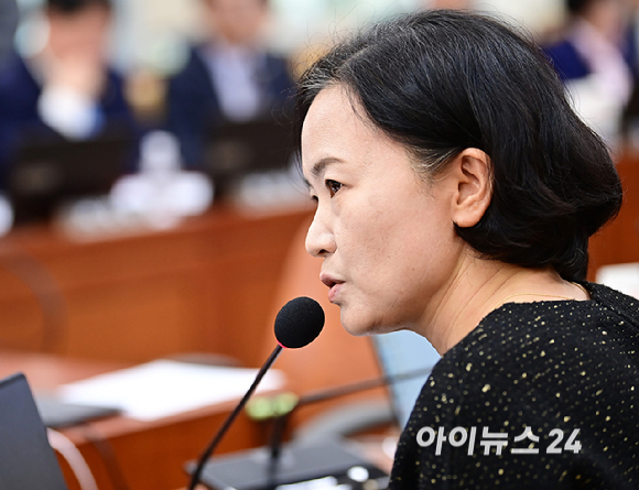 이해민 조국혁신당 의원이 15일 오전 국회에서 열린 과학기술정보방송통신위원회의 국정감사에서 질의를 하고 있다. [사진=곽영래 기자]