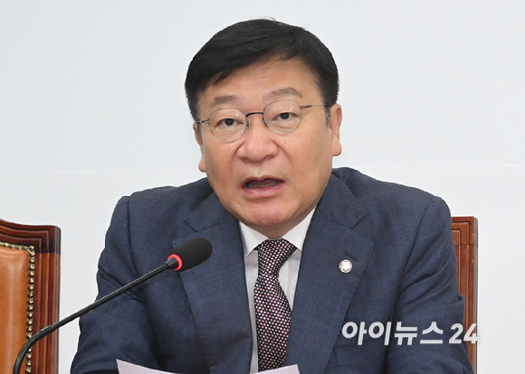 정점식 국민의힘 원내대표가 11일 서울 여의도 국회에서 열린 최고위원회의에서 발언하고 있다. [사진=곽영래 기자]
