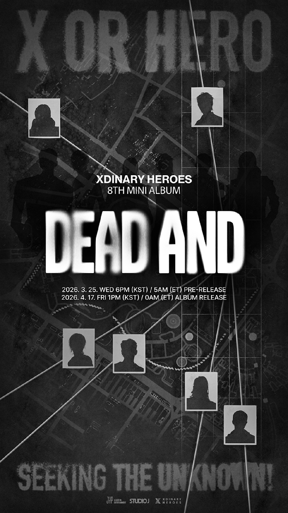 엑스디너리 히어로즈 컴백 포스터 [사진=JYP엔터테인먼트]