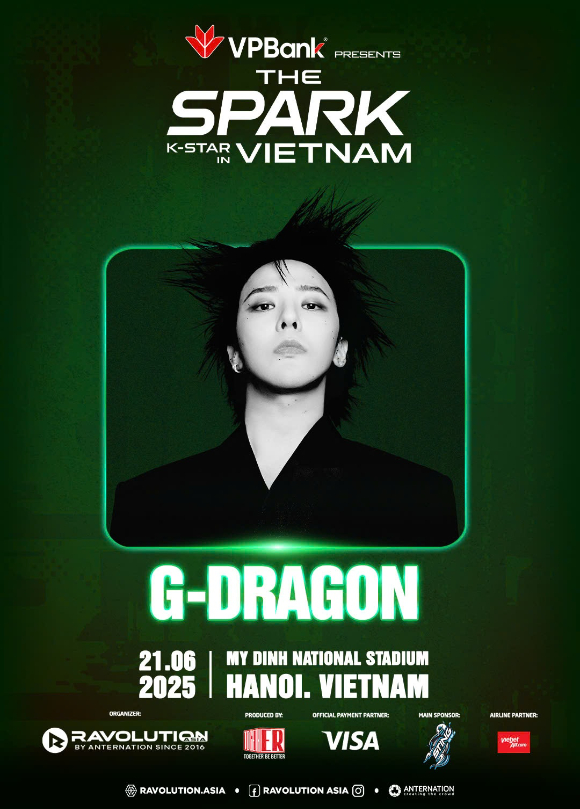 지드래곤 'K-STAR SPARK IN VIETNAM 2025' 포스터. [사진=갤럭시코퍼레이션]